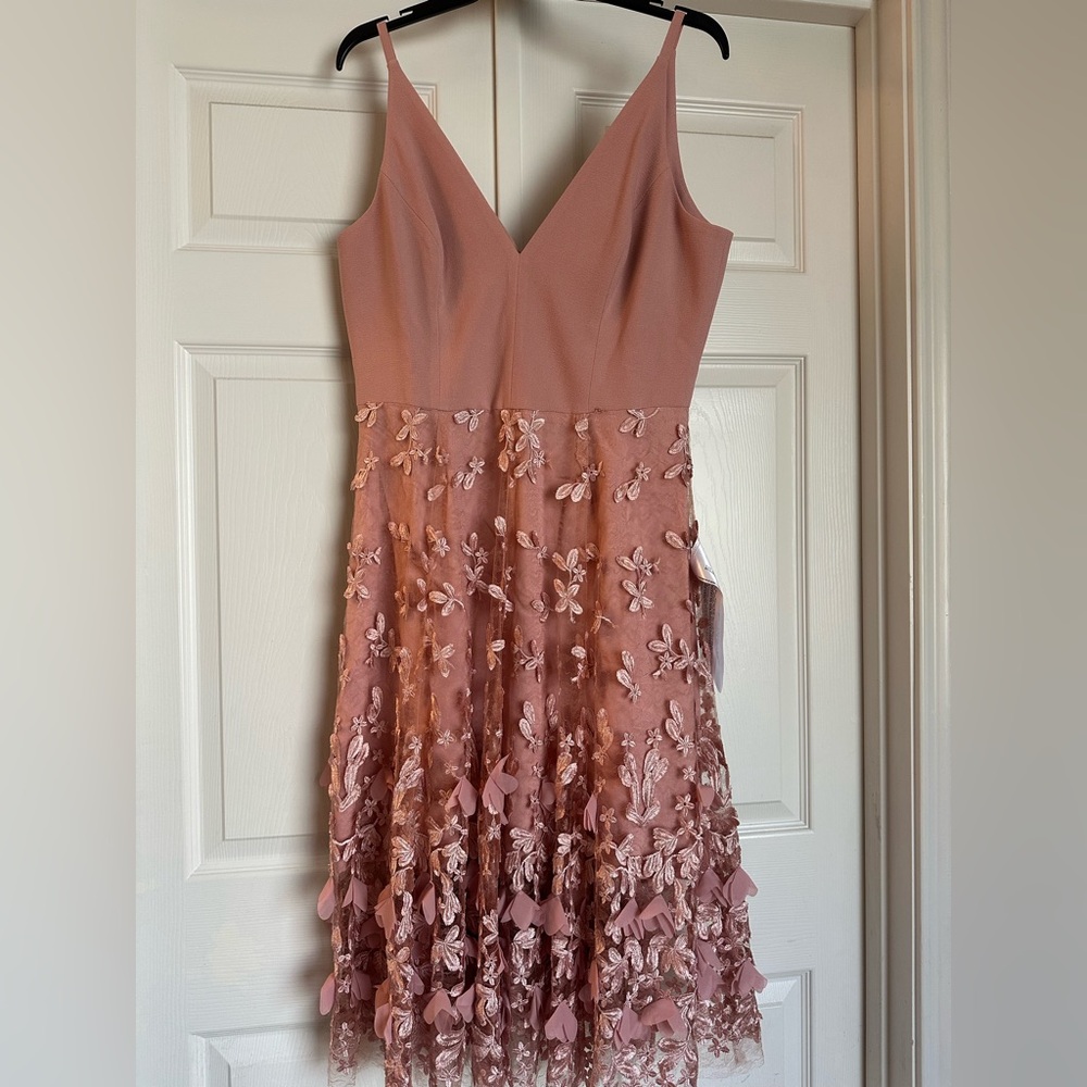 Dress the Population Mauve Embroidered Mini Dress